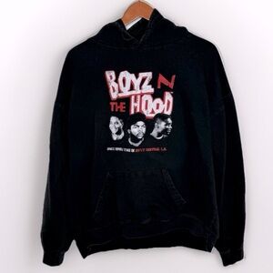 Vintage 90s Boyz N The Hood Men’s 2XL Black Graphic Hoodie | Pullover